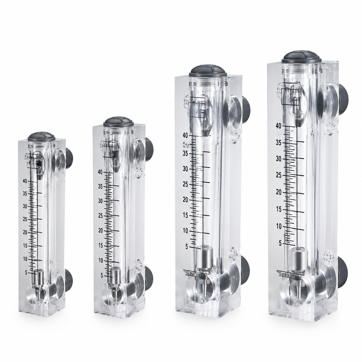 Acrylic Flow Meters in Graduated Sizes